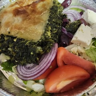 Spinach Pie with Greek Salad